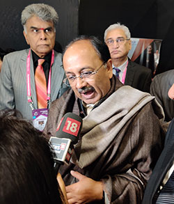 Chief guess addressing the media