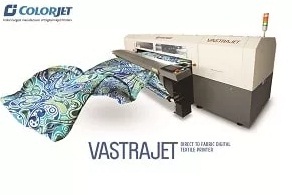 ColorJet displaying its best selling digital textile printer VASTRAJET at DTG 2019 001