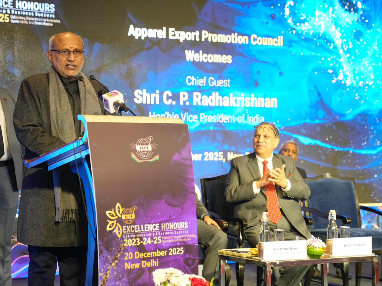 VP Radhakrishnan urges modernization and FTAs as India’s apparel exports surge 10%