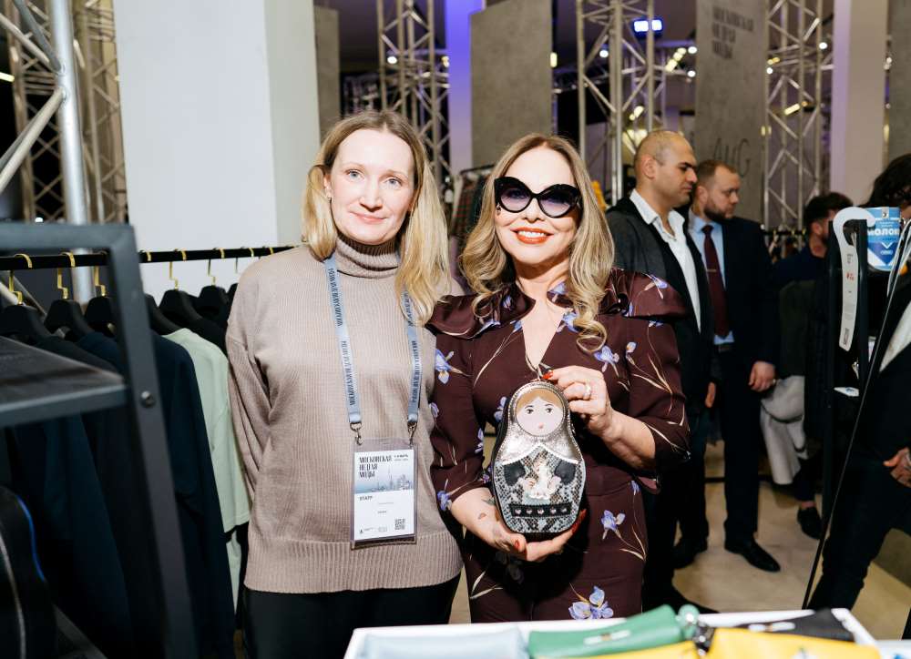 Ornella Muti at PEPFERs brand corner at the market of Moscow Fashion Week