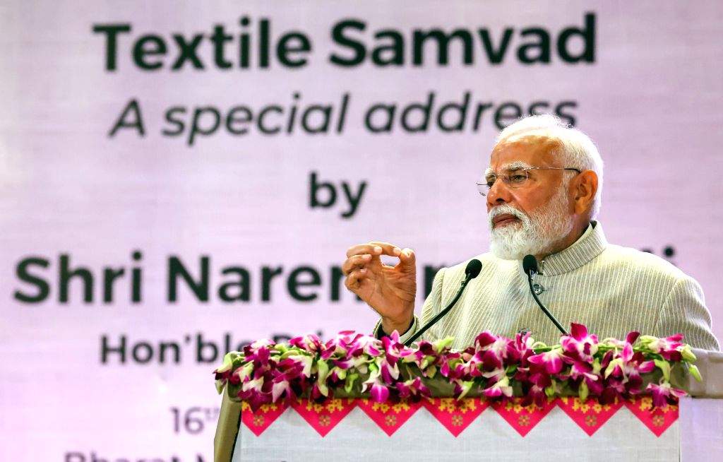 prime minister narendra modi at the bharat tex 1845587